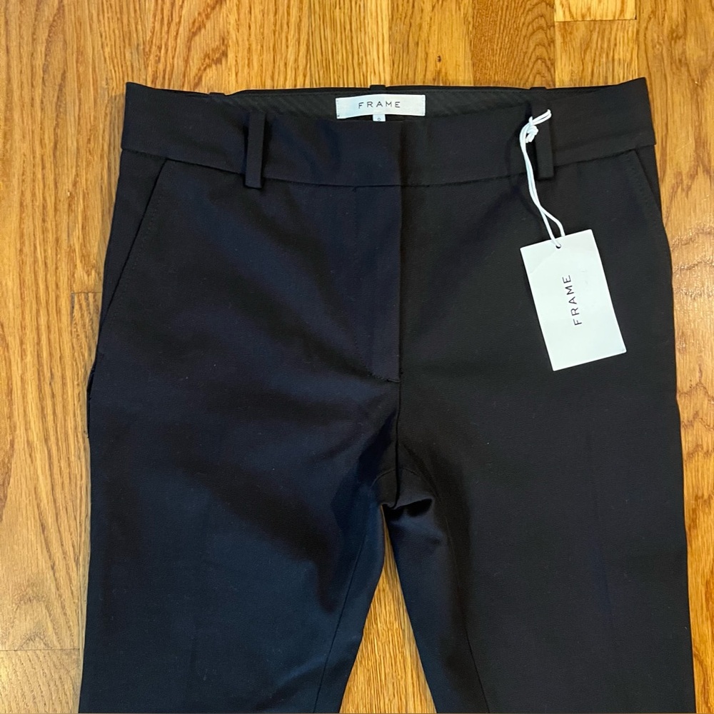 NEW FRAME Le High Straight Trouser Women Noir Black Size 0 - Picture 5 of 14